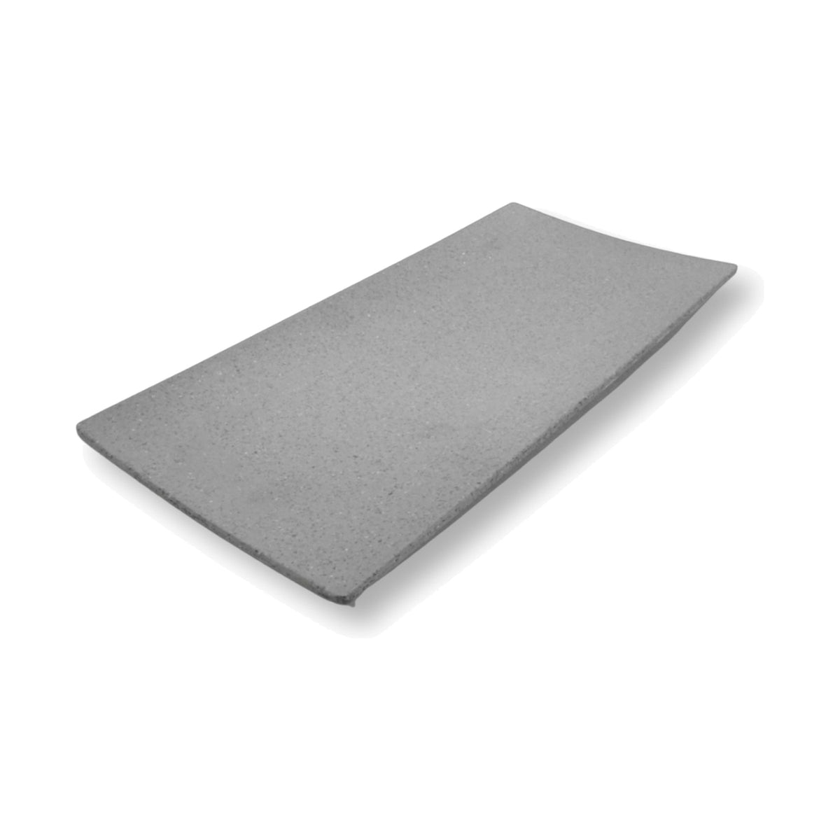 Plato Rectangular de Melamina Concassé 30 x 14 cm Gris #Color_Gris