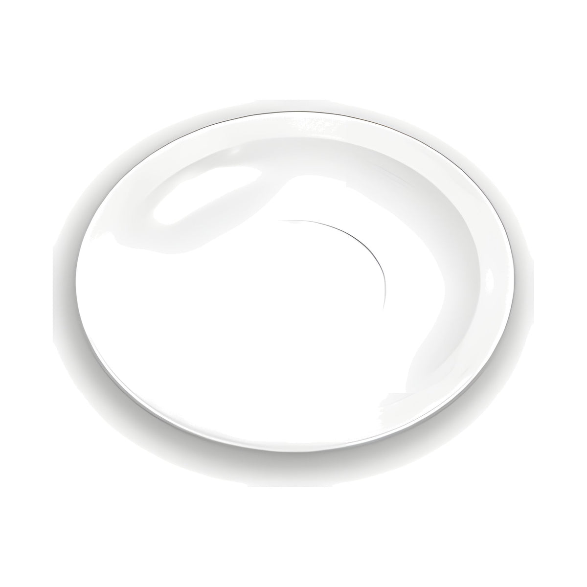 Plato para Taza Estibable de Melamina Concassé Blanco #Color_Blanco