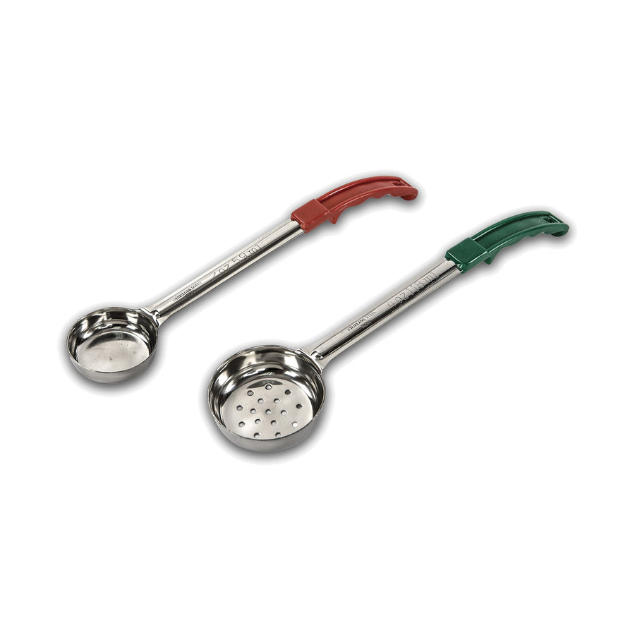 Cuchara Porcionadora para Servir de Acero Inoxidable Concassé 4 oz (verde) Perforada