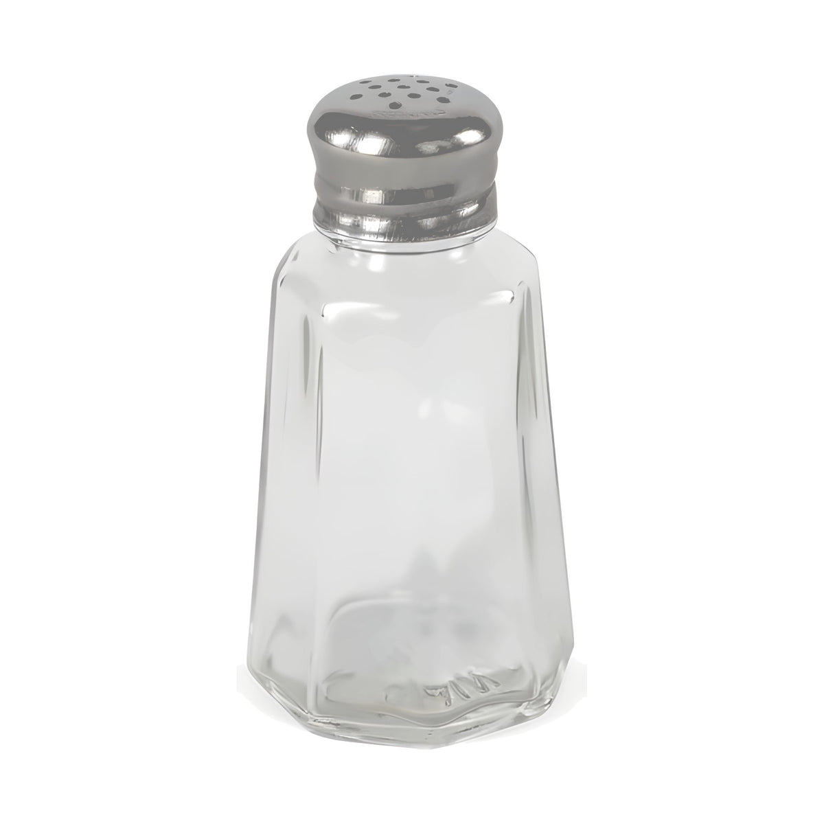 Salero de Vidrio con Tapa Plana Redonda Concassé 2 oz