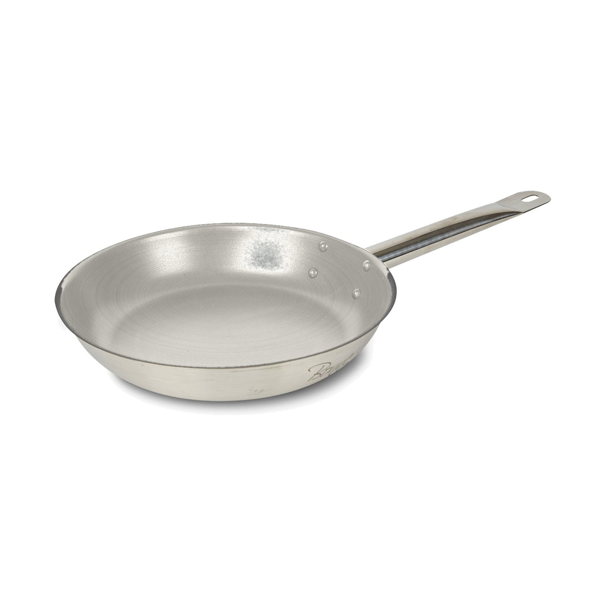Sartén de Acero Inoxidable con Fondo Difusor Concassé 8" Natural #Acabado_Natural