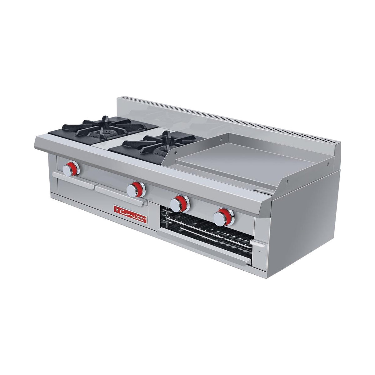Estufa 2 Quemadores con Plancha Coriat Minichef Petit de Mesa