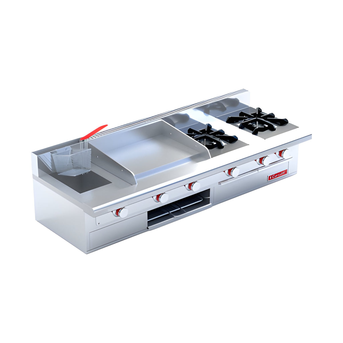 Estufa 2 Quemadores con Freidora y Plancha Coriat Multichef Petit de Mesa · vista 2
