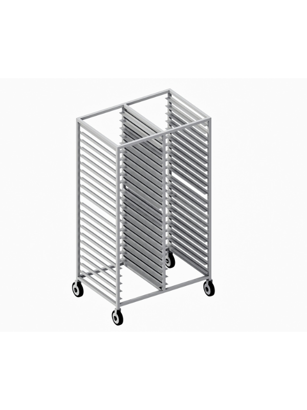 Carro Espiguero Para Charolas Doble (100x65 x 180 cm) P-2