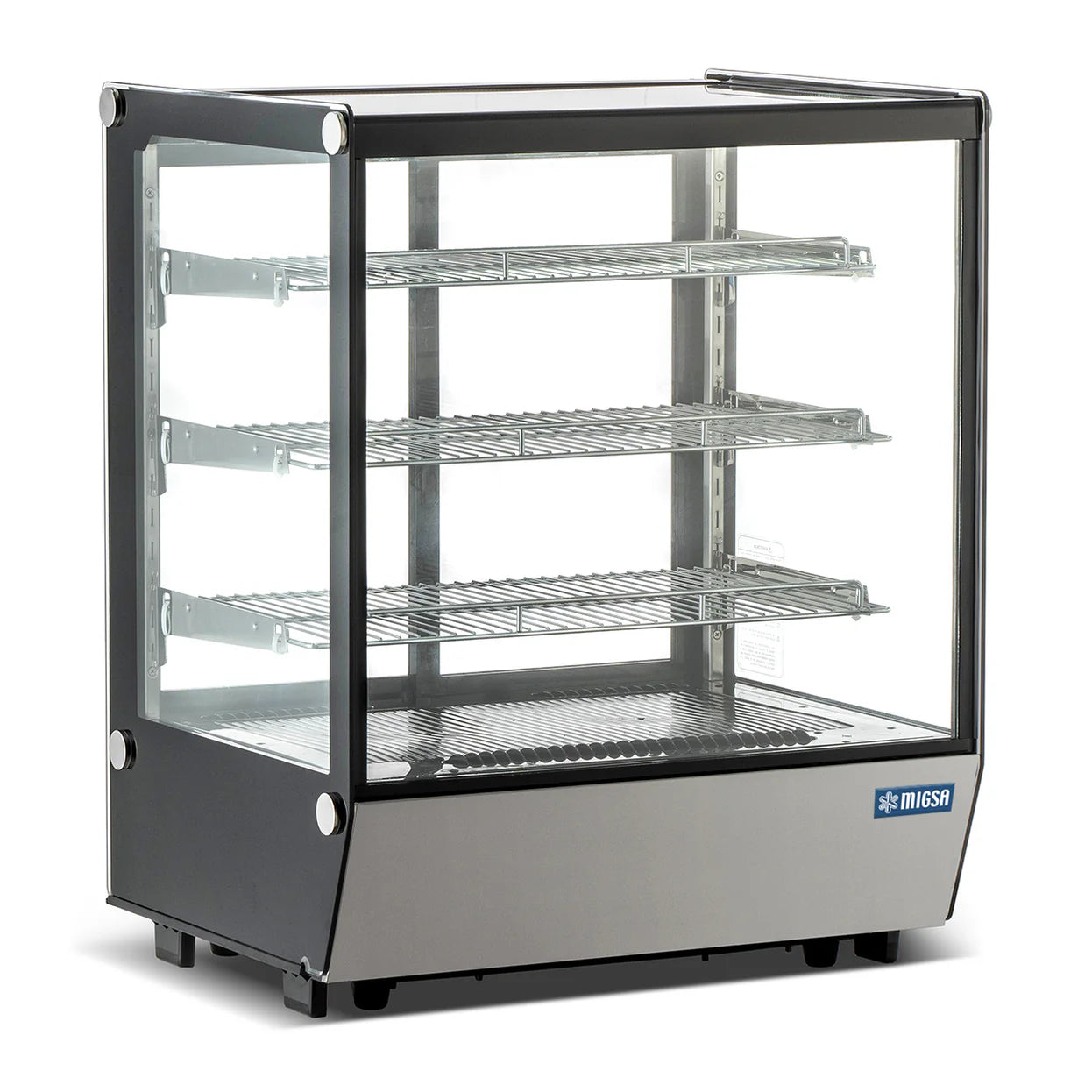 CW-195 MIGSA VITRINA REFRIGERADA CRISTAL RECTO - 4 NIVELES