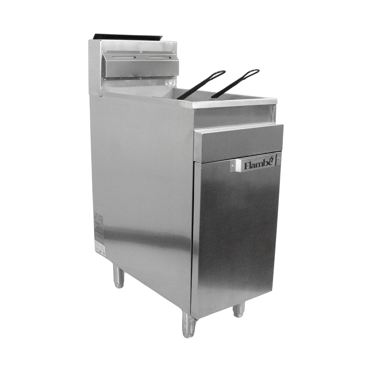 Freidora de Gas de Acero Inoxidable 20 L 3 Quemadores Flambé EFREF2X20