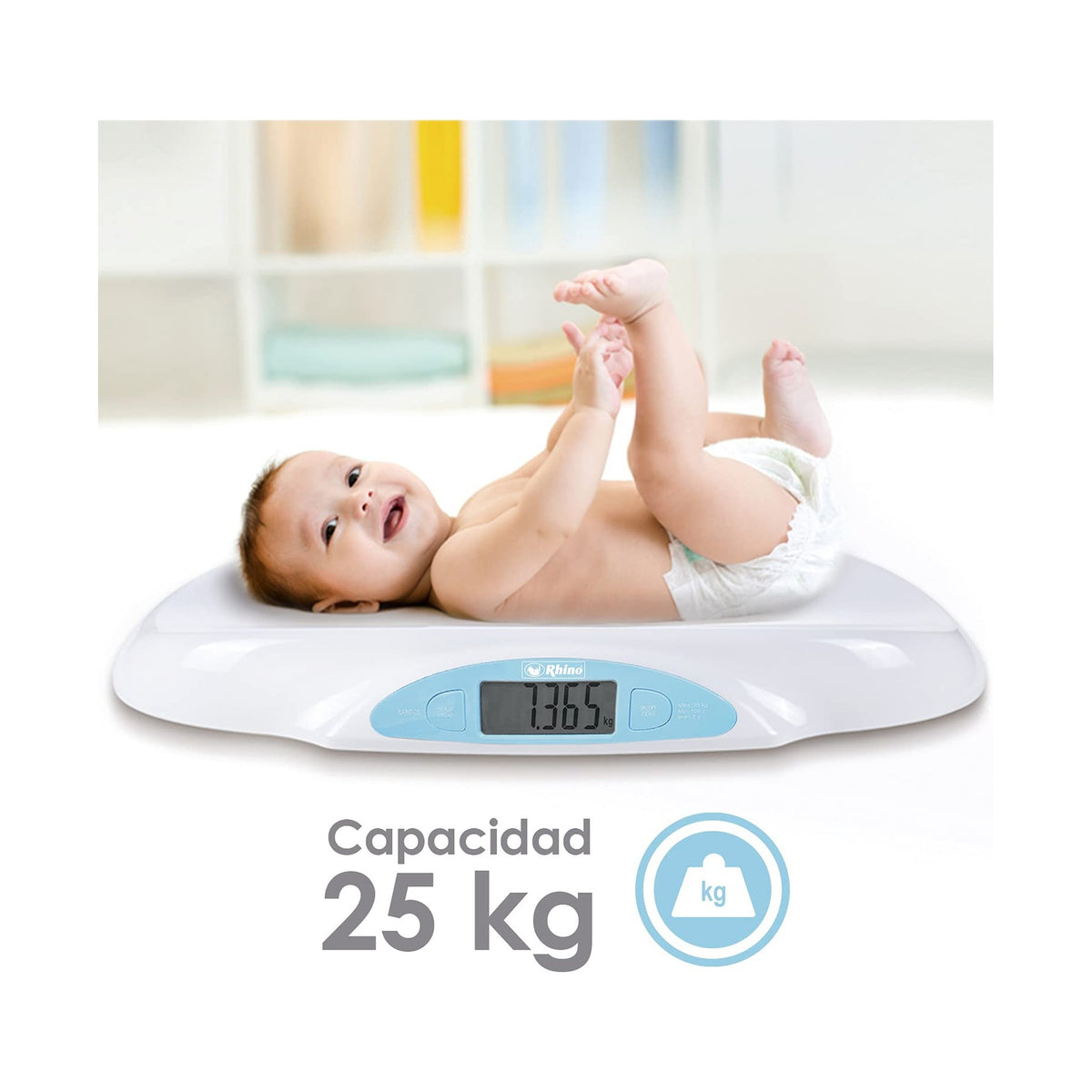 Báscula Electrónica para Bebés 25 kg Rhino BABE-25 · vista 3