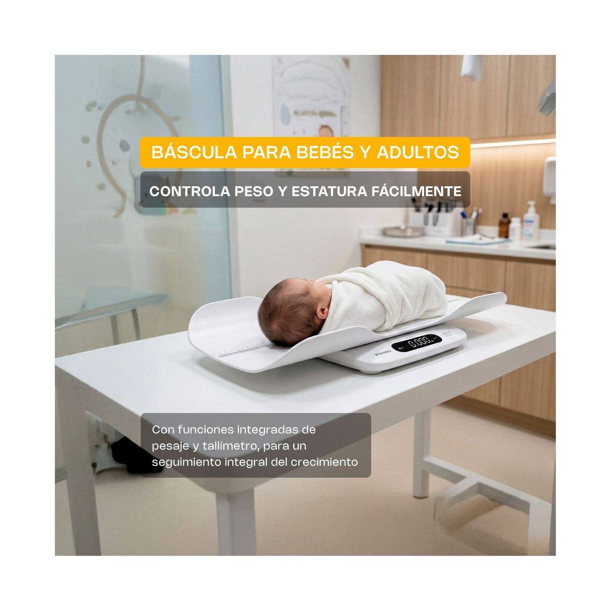 Báscula para Bebés y Adultos 180 kg Rhino BABEPE-180 · vista 3