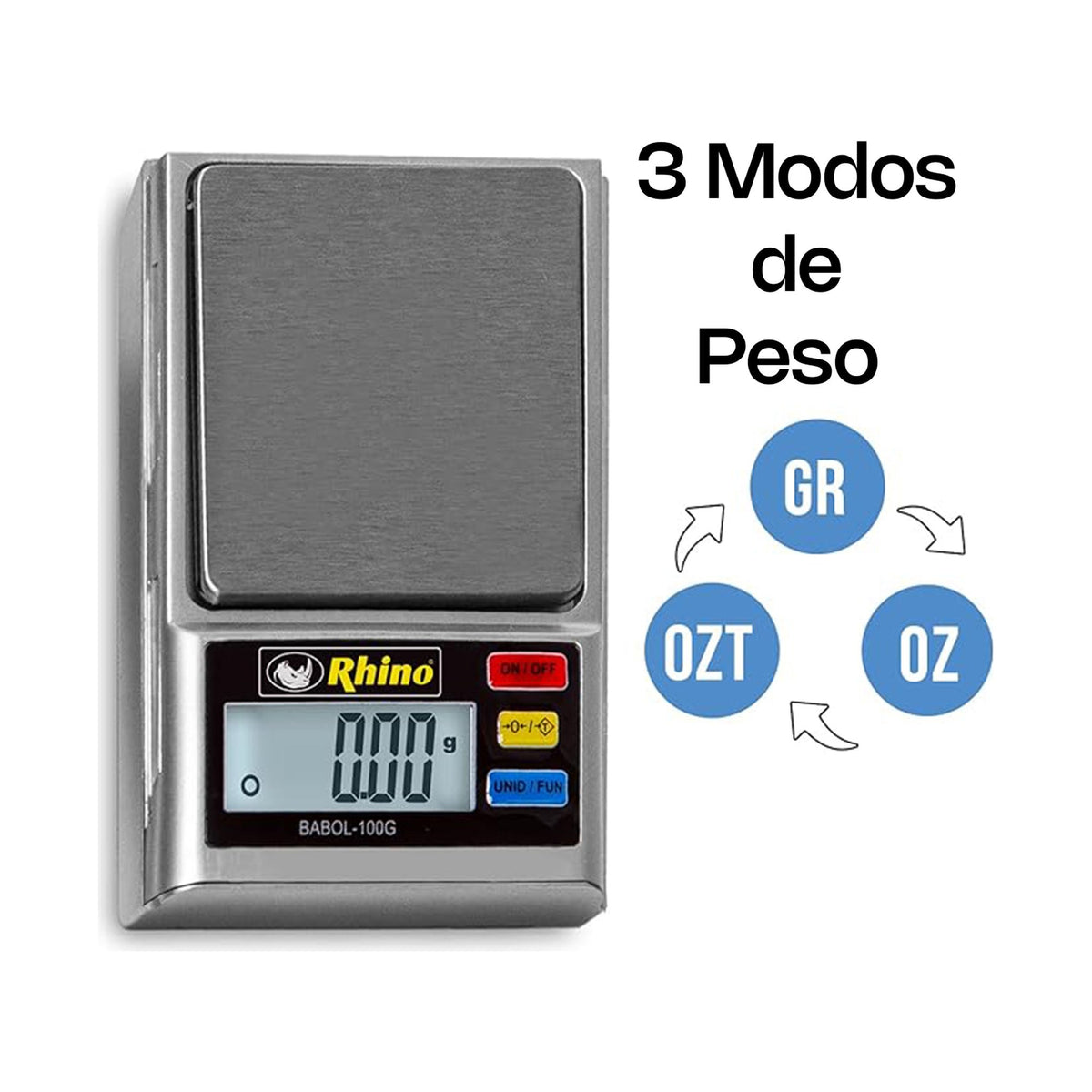 Báscula Electrónica de Precisión 100 g Rhino BABOL-100G · vista 4
