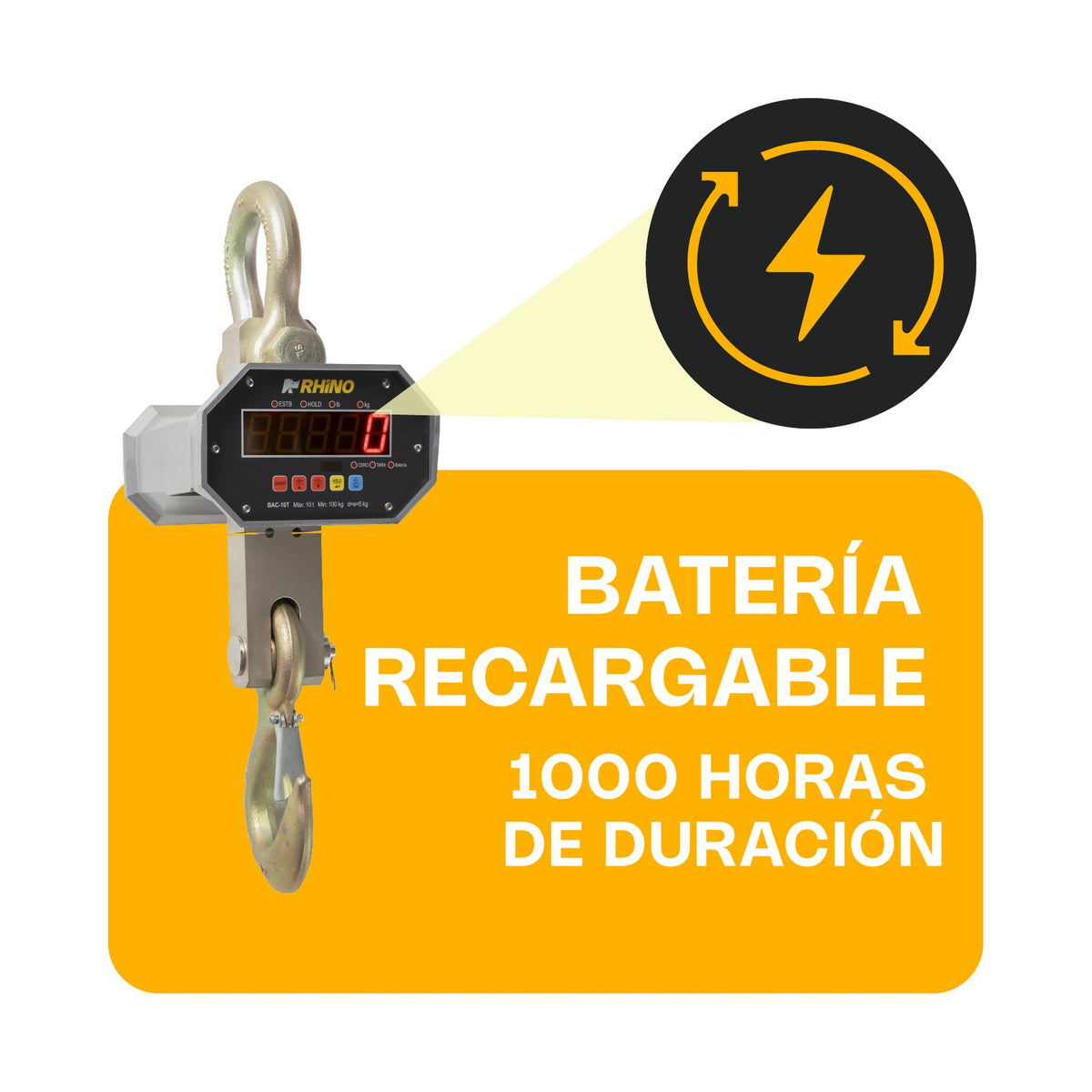 Báscula Electrónica Colgante 10,000 kg Rhino BAC-10T · vista 4