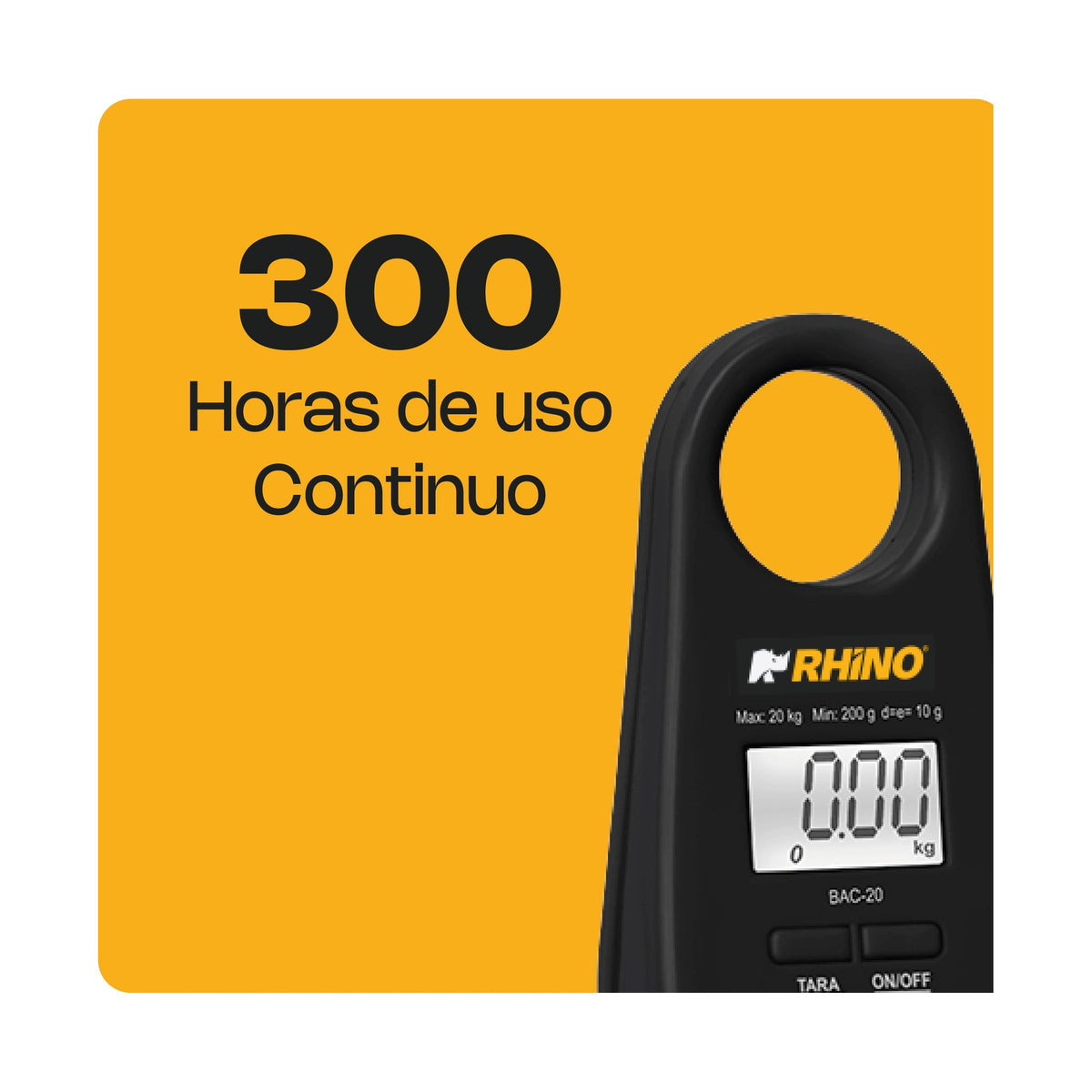 Báscula Electrónica Colgante 20 kg Rhino BAC-20 · vista 4