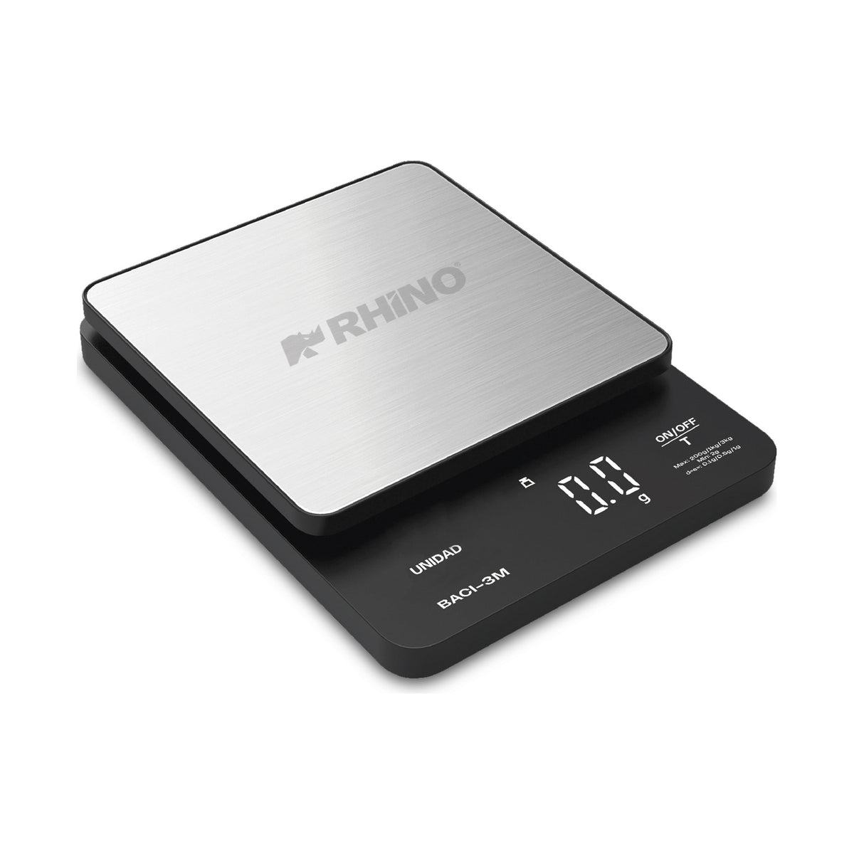 Báscula Digital de Precisión de 0.1 g con Capacidad de 3 kg Rhino BACI-3M