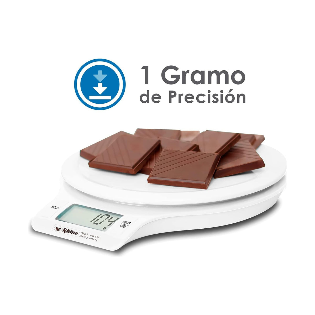 Báscula de Cocina 5 kg Rhino BACI-5 · vista 4