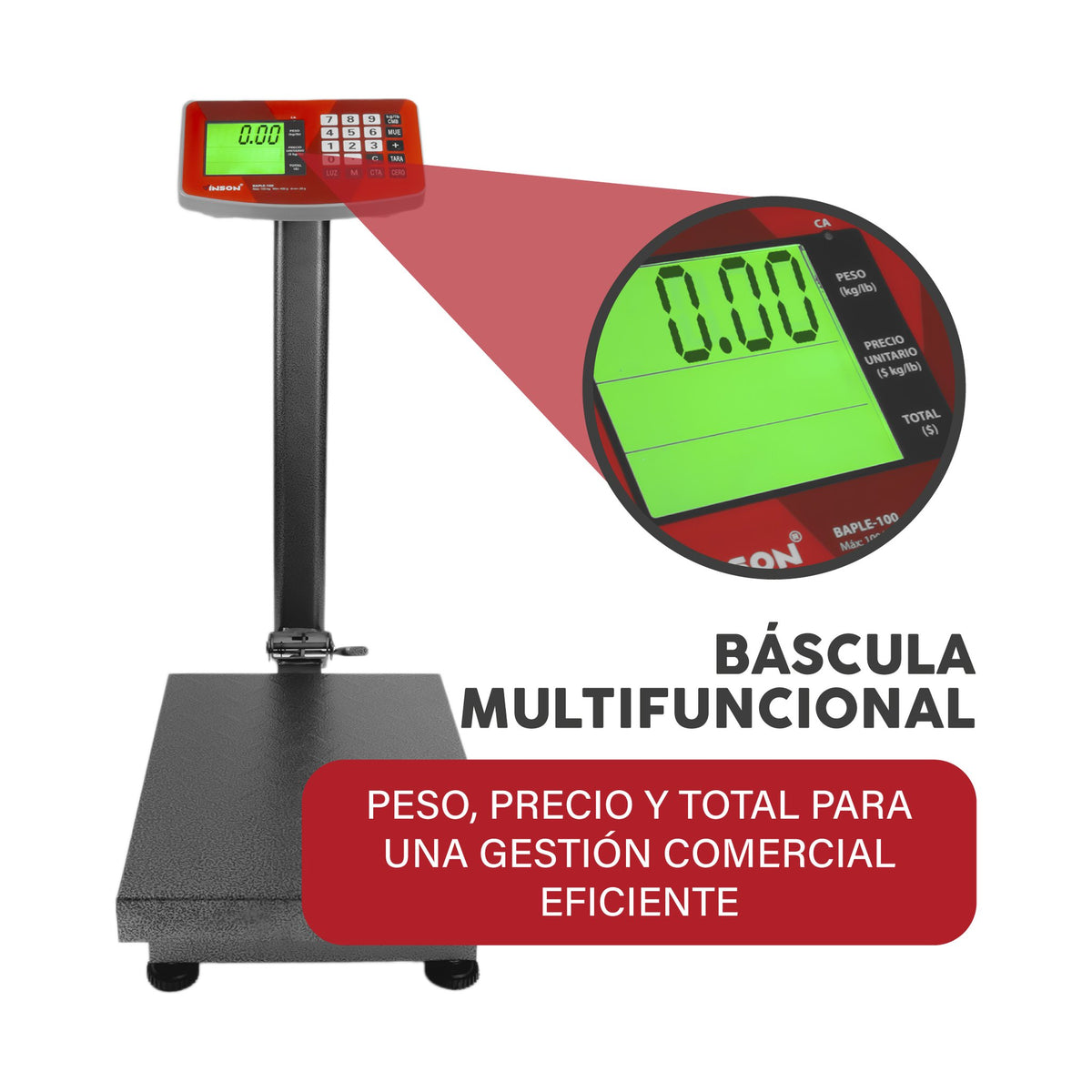 Báscula de Plataforma Plegable 100 kg Vinson BAPLE-100 · vista 4
