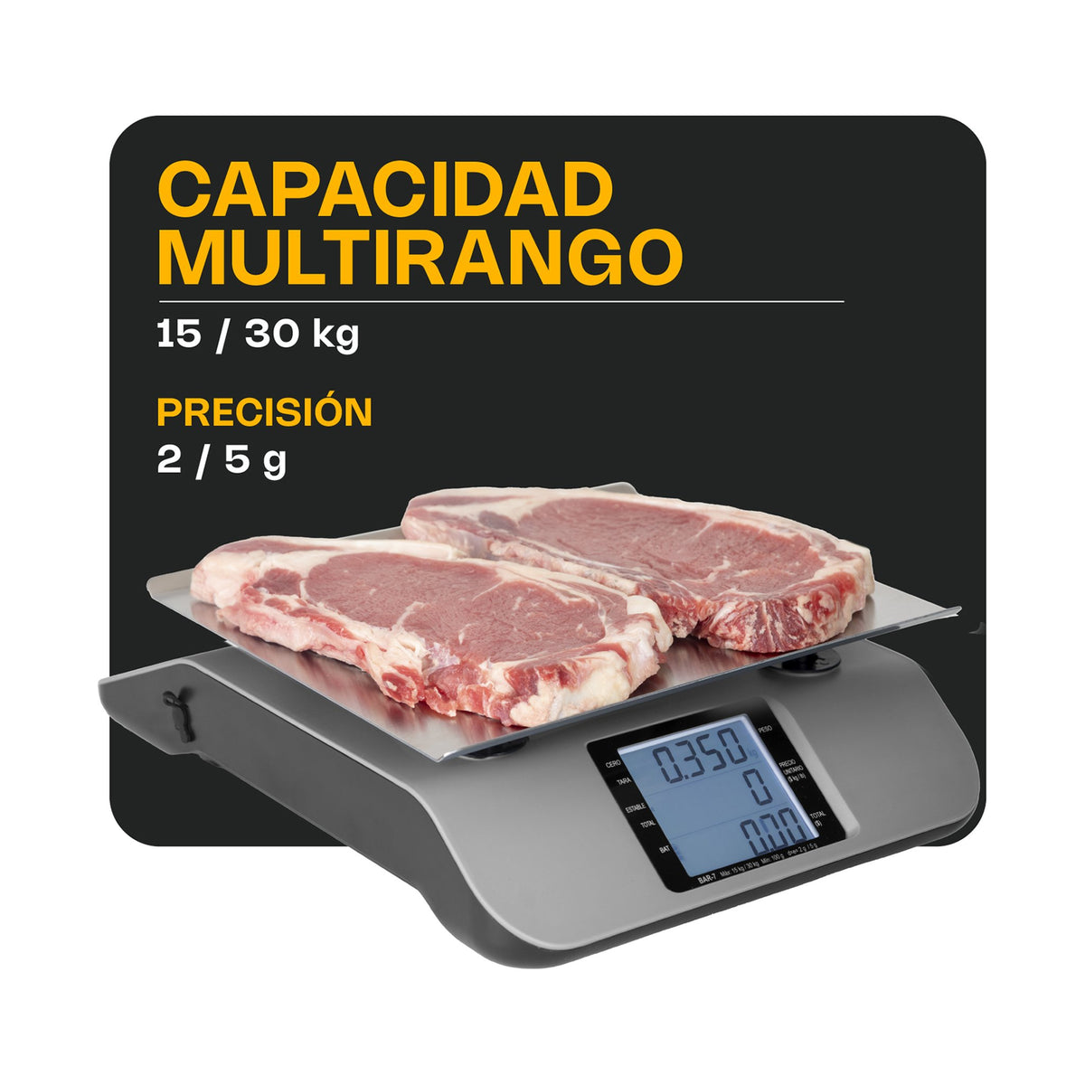 Báscula Electrónica Multifunciones Multirango Rhino BAR-7 · vista 2