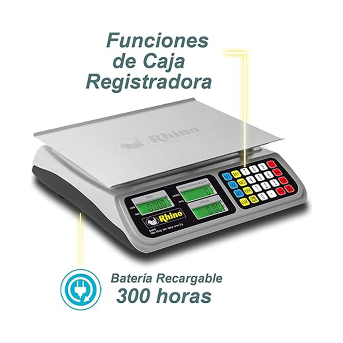 Báscula Electrónica Multifunciones 40 kg Rhino BAR-8 · vista 3