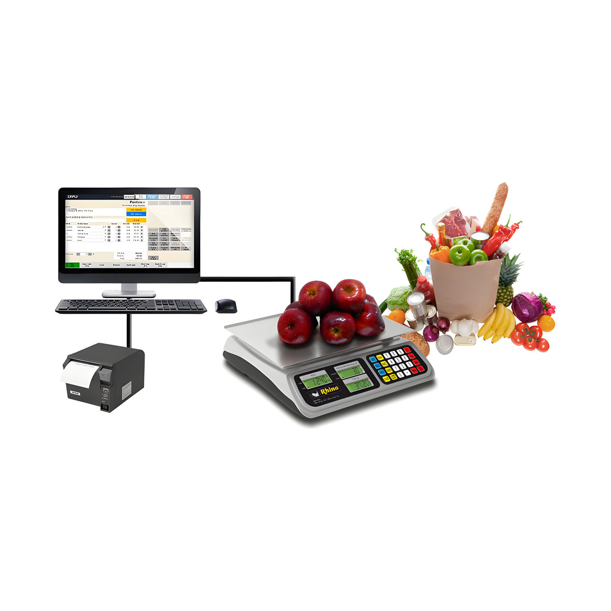 Báscula Electrónica Multifunciones con Puerto USB 40 kg Rhino BAR-8RS · vista 2