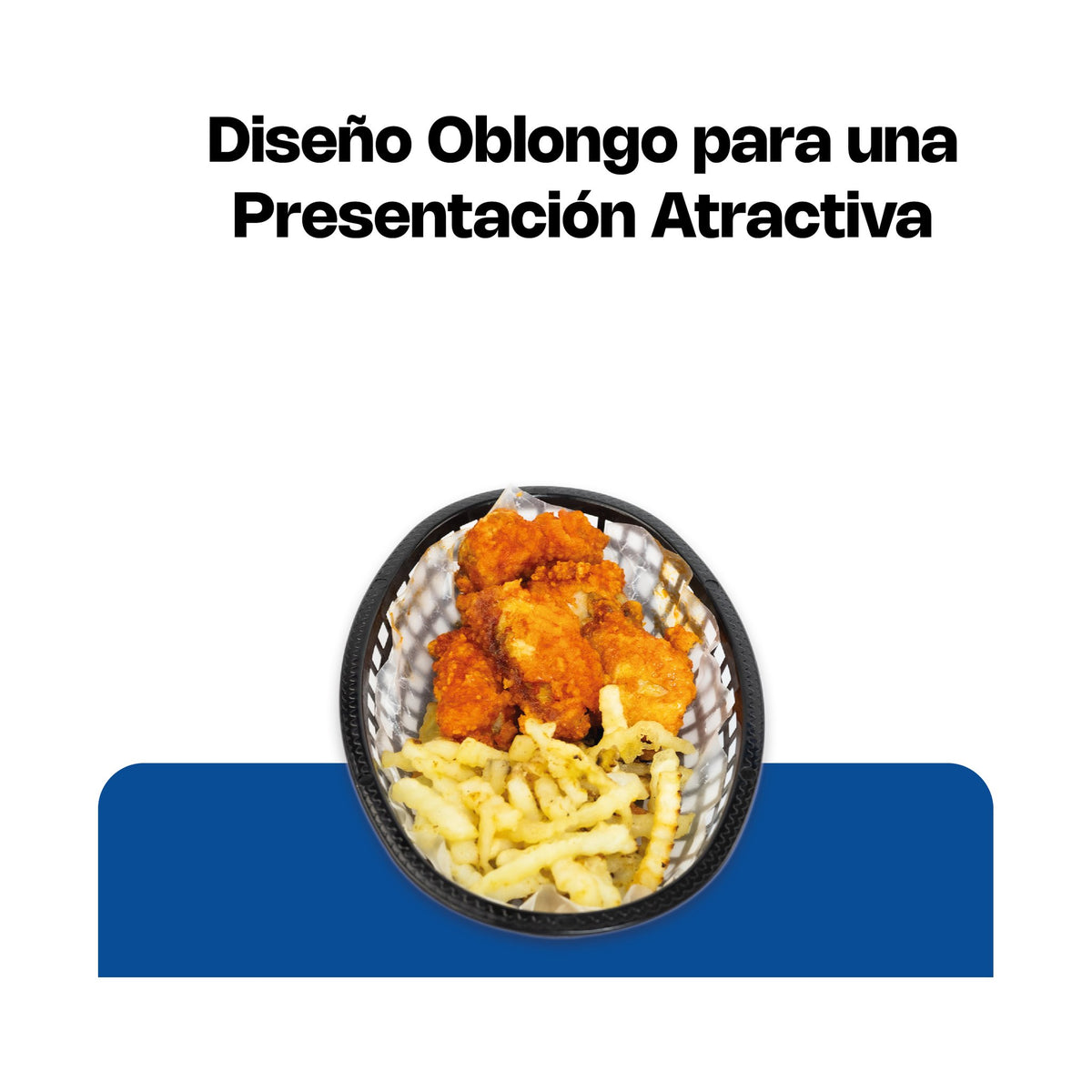 Canasta de Plástico para Centro de Mesa Caledonia · Ovalada / Negro · vista 2 #Color_Negro
