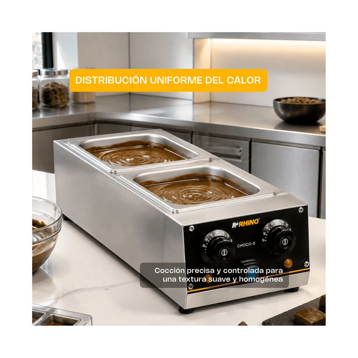 Templadora de Chocolate 1,040 W Rhino CHOCO-2 · vista 3