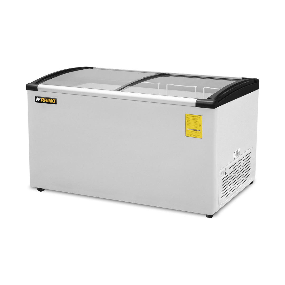 Congelador Tapa de Cristal Curvo 10 pies Rhino CONGECRI-10C