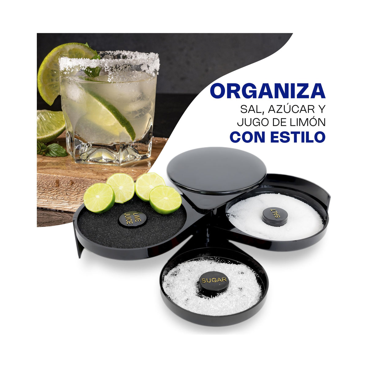 Escarchador de Vasos con 3 Bandejas Giratorias y Esponja Caledonia ESVA-3 · vista 2