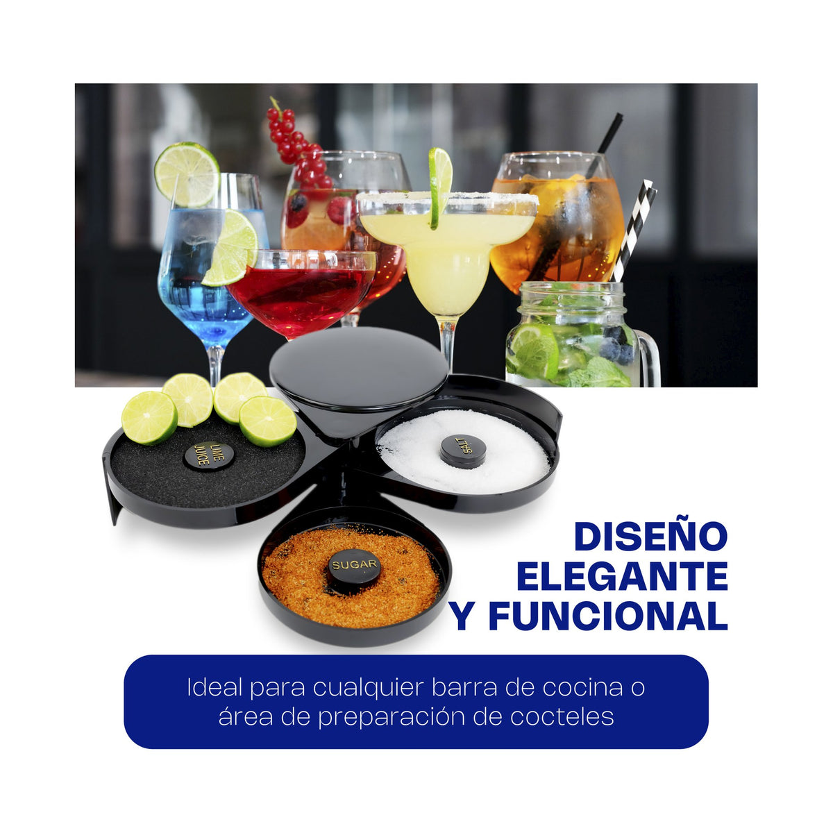 Escarchador de Vasos con 3 Bandejas Giratorias y Esponja Caledonia ESVA-3 · vista 3