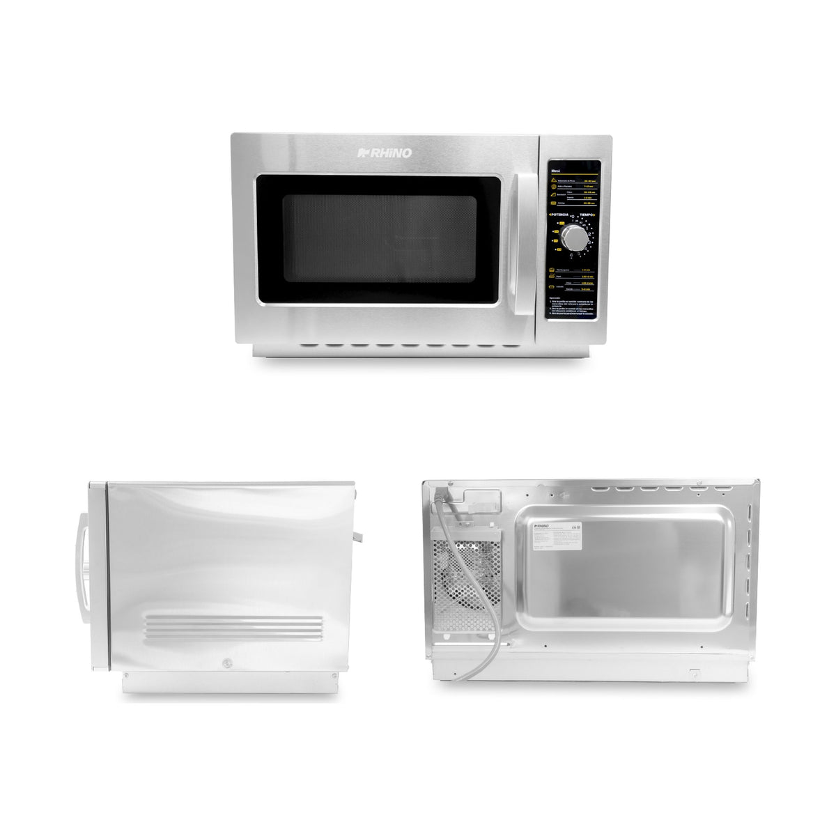 Horno de Microondas Análogo 1.2 pies Rhino HOMIC-12A · vista 3