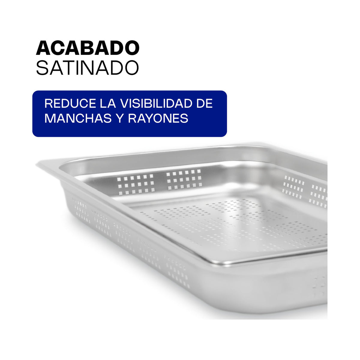 Inserto Perforado de Acero Inoxidable Caledonia · Entero / 2 ½" · vista 3