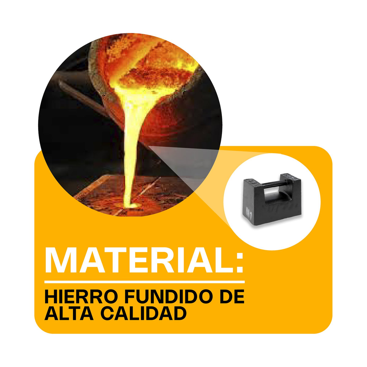 Pesa Patrón de Hierro Fundido Clase M1 Rhino · 5 kg / Estándar · vista 3