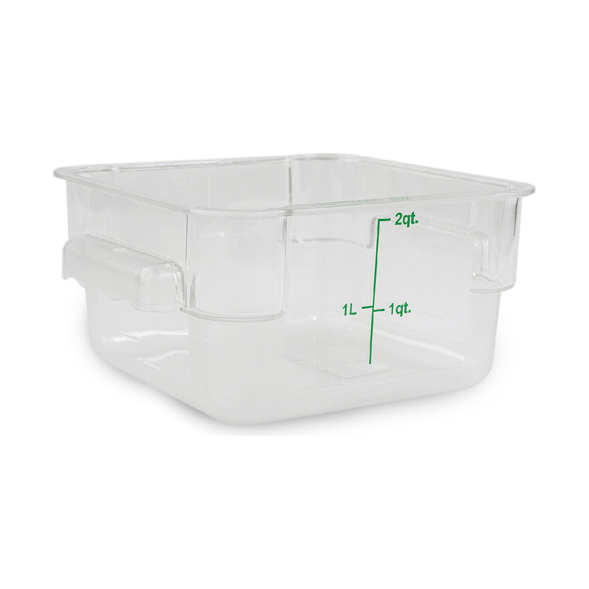 Recipiente de Policarbonato Graduado Cuadrado Caledonia · 2 qt