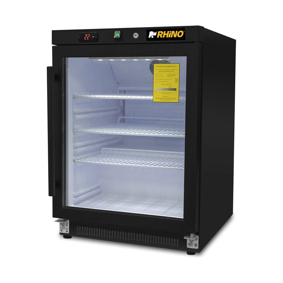 Refrigerador Vertical Puerta de Cristal Rhino REVEAB-4C
