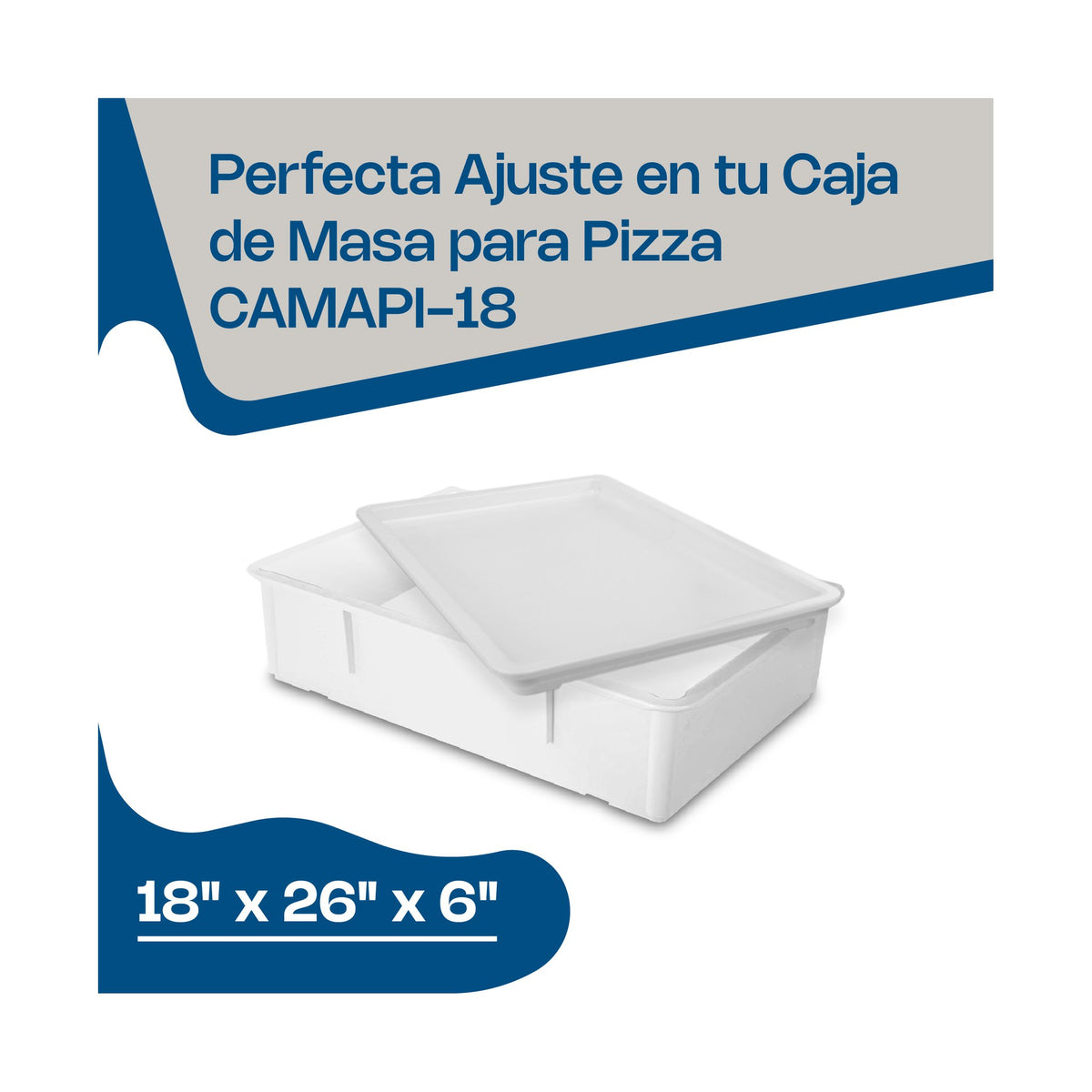 Tapa para Caja de Masa para Pizza 64.5 x 44 x 4 cm Rhino TACAMAPI-18 · vista 3