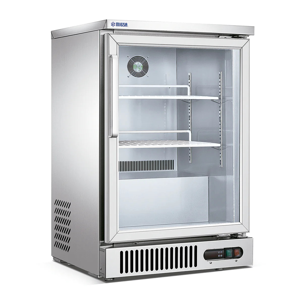 SG160 MIGSA REFRIGERADOR CONTRABARRA DE 1 PUERTA DE CRISTAL DE 160 L