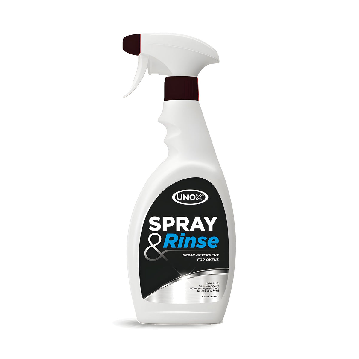 Detergente en Spray para Limpieza Manual de Hornos Caja con 12 Botellas de 750 ml Unox Spray&Rinse DB1044A0