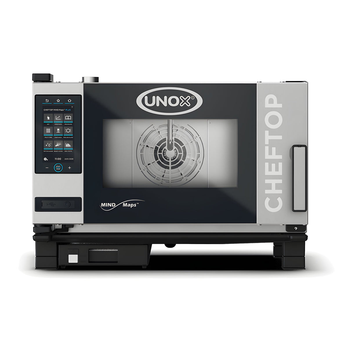 Horno Combi Eléctrico 3 Charolas GN 1/1 Unox Cheftop Mind.Maps Plus XEVC-0311-EPRM