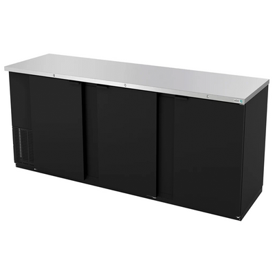Asber ABBC-94 HC Refrigerador Contrabarra Vinil Negro 3 Puertas Solidas 26.4
