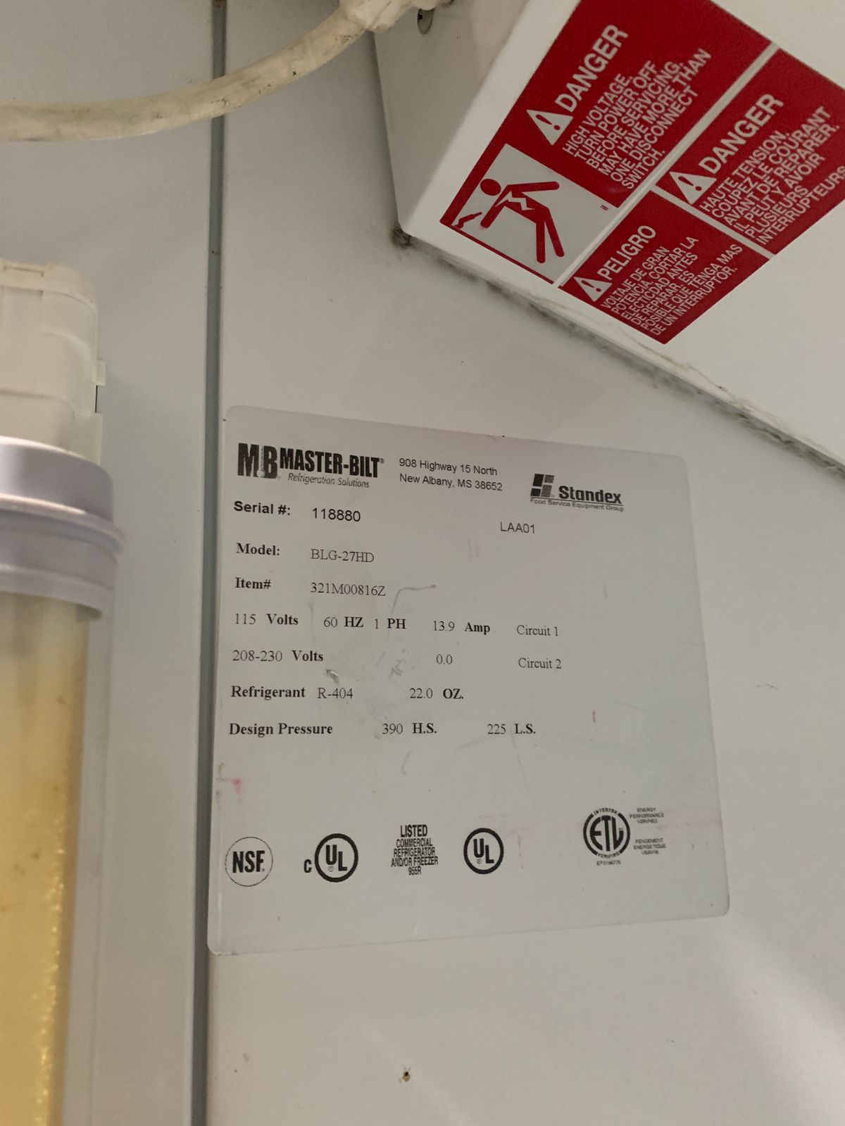 Congelador 1 Puerta Vidrio Masterbildt BLG-27HD (Reacondicionado)