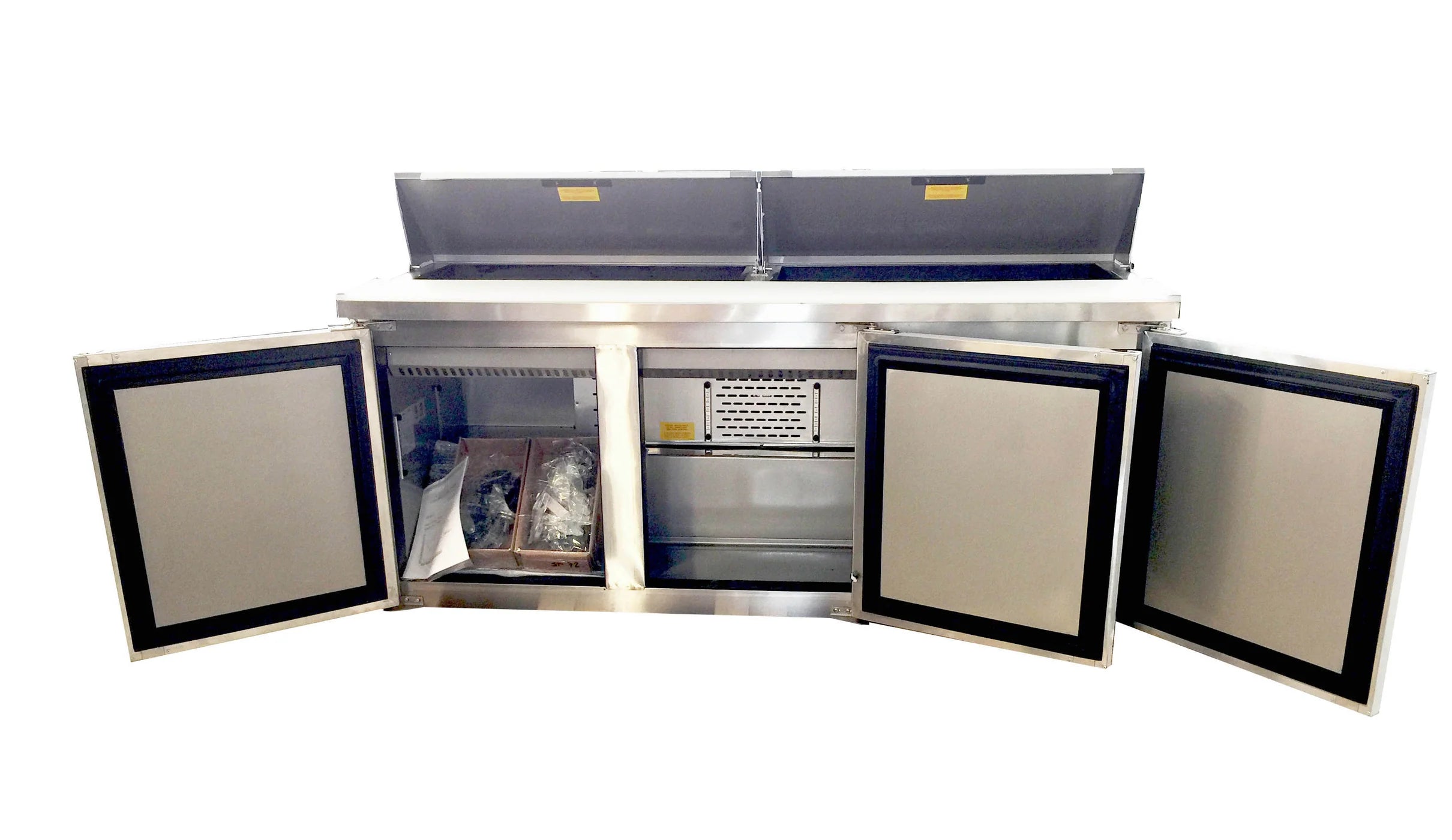 ASBER APTS-72-18 HC Mesa Refrigerada Ensalada con 3 puertas, 18 Insertos