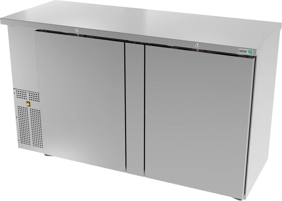 Asber ABBC-24-60-S HC Refrigerador de Contrabarra 2 Puertas Solidas