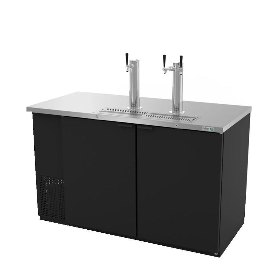Asber ADDC-68 HC Dispensador Refrigerado Cerveza 3 Barriles Vinil Negro 2 Puertas