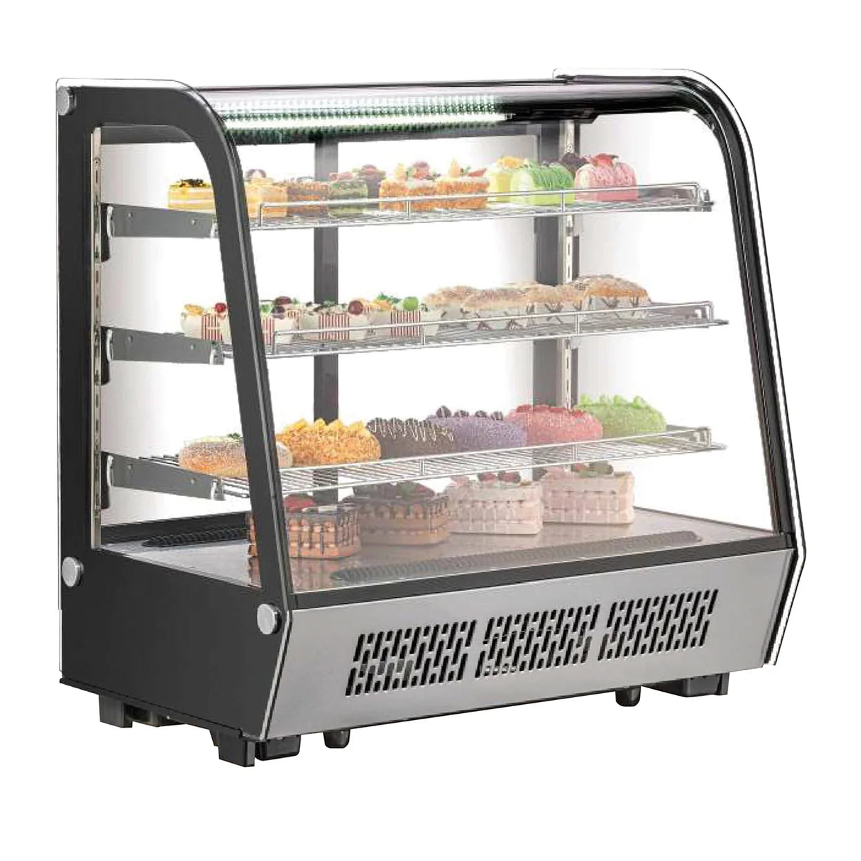 CW-195R MIGSA VITRINA REFRIGERADA CRISTAL CURVO - 4 NIVELES