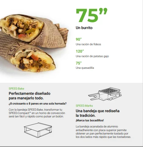 Horno Convección y Cocción Acelerada Eléctrico 1 Bandeja 30x30 cm SPEED.Compact™ ECO Unox XEMA-01NS-MCDS-AL