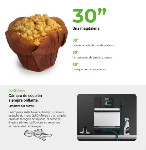 Horno Convección y Cocción Acelerada Eléctrico 1 Bandeja 30x30 cm SPEED.Compact™ ECO Unox XEMA-01NS-MCDS-AL