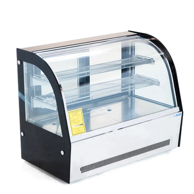 GN-1200CT MIGSA Vitrina Refrigerada de Mesa Cristal Curvo 2 Puertas Corredizas 120 cm