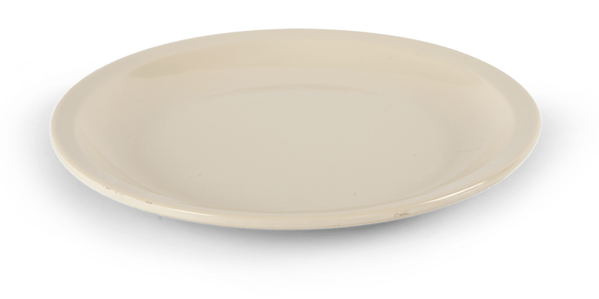 Plato Redondo de Melamina Concassé 20 cm Beige #Color_Beige