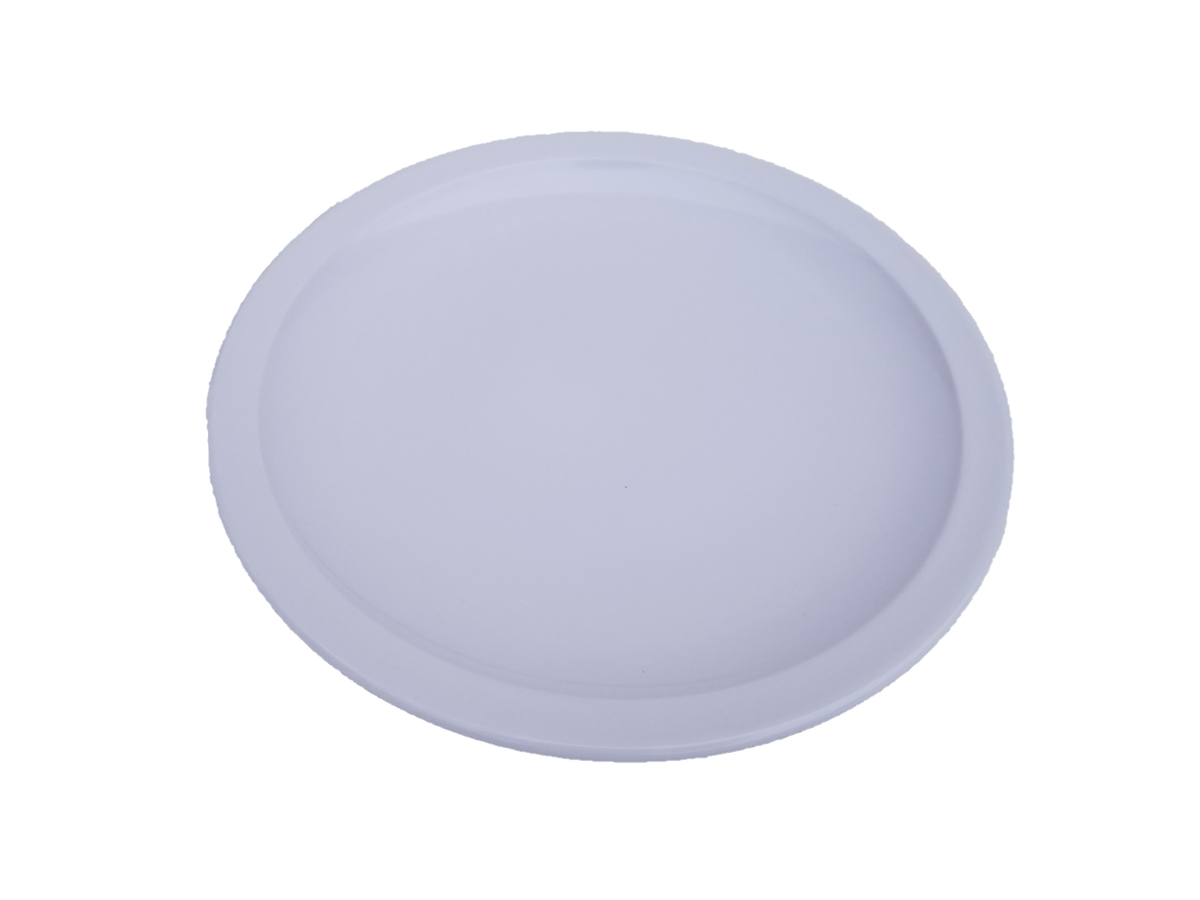 Plato Redondo de Melamina Concassé 25 cm Blanco #Color_Blanco