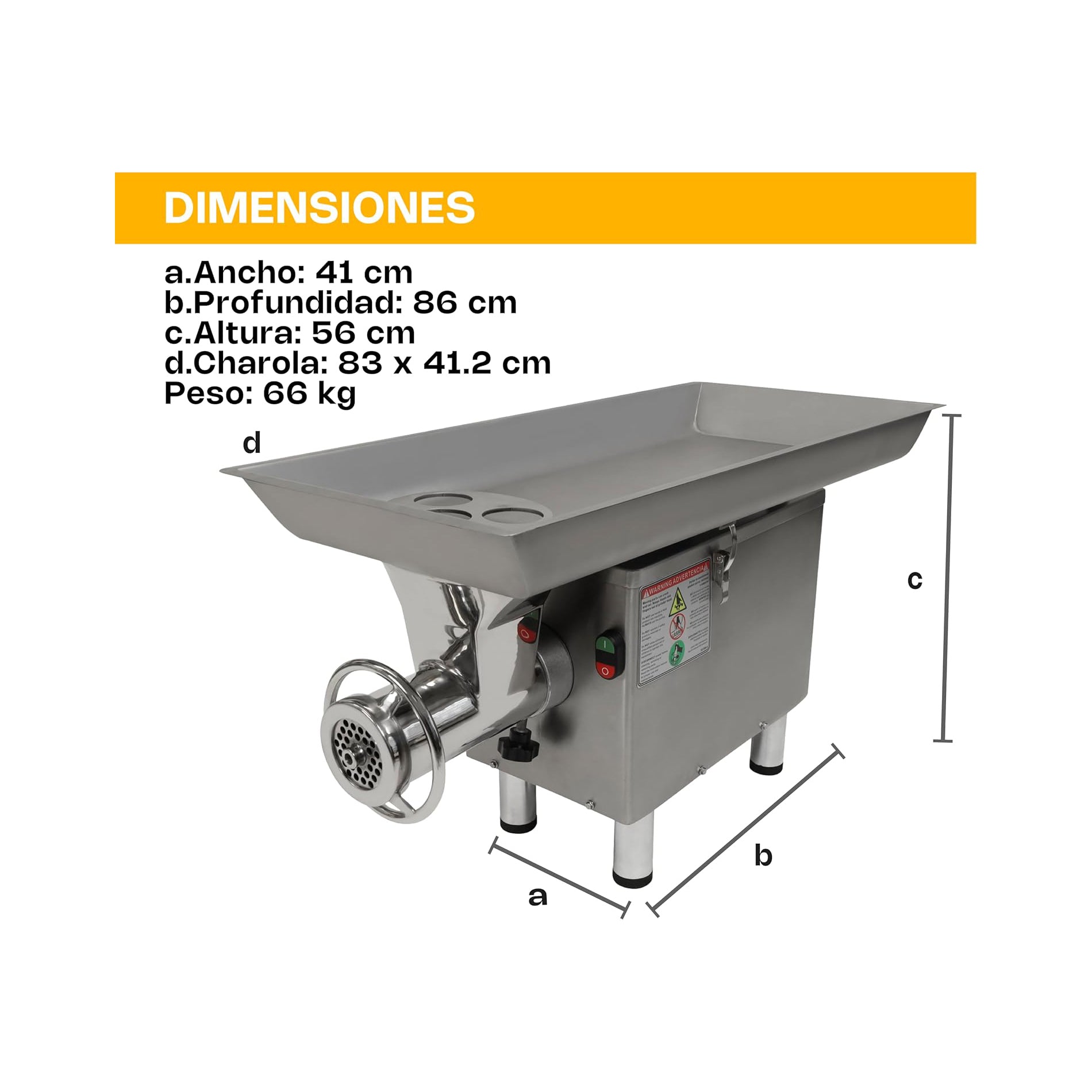 Rhino MOLEM-22M2 Molino Embutidor 2 Hp