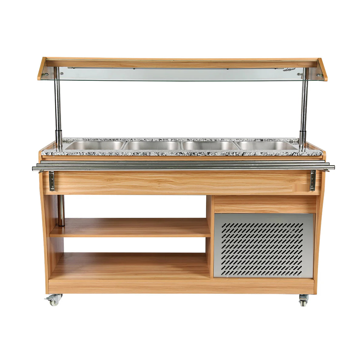 RTS-1490L MIGSA MESA BUFFETERA REFRIGERADA MÓVIL - 4 INSERTOS