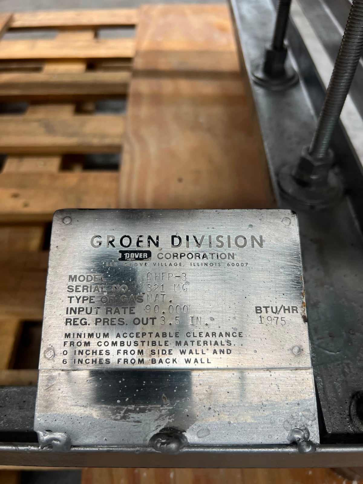 Sartén de Volteo 30 Galones Groen CHFP3 (Reacondicionado)