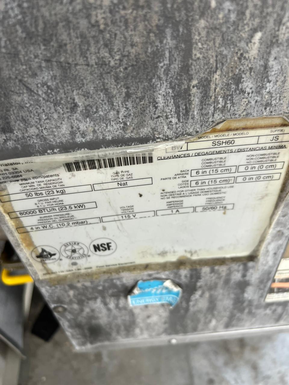 Freidora 3 Tinas Pitco SSH60 (Reacondicionado)